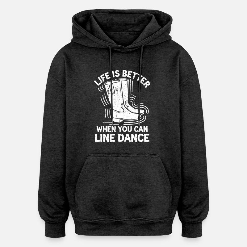 Danse de style western - Sweat à capuche oversize unisexe - charbon