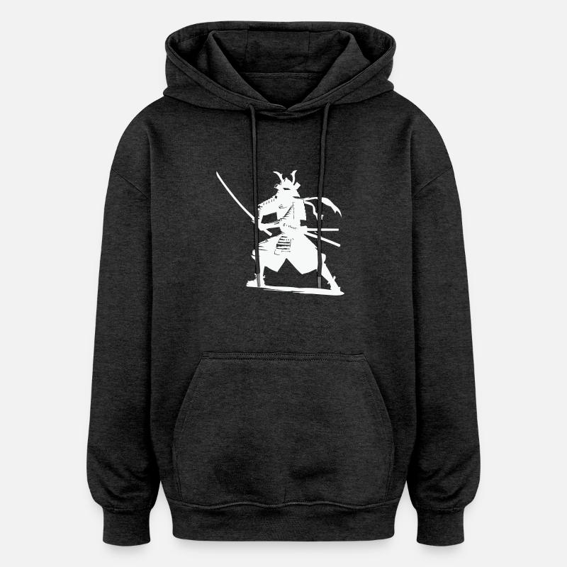 Samouraï - Sweat à capuche oversize unisexe - charbon