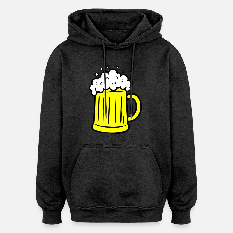 Verre à bière Beer Comic - Sweat à capuche oversize unisexe - charbon
