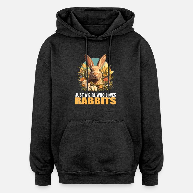 Lapin Lapin - Sweat à capuche oversize unisexe - charbon