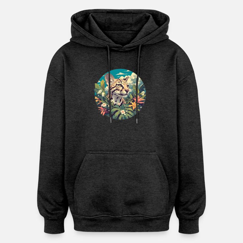 Ocelots Ocelot - Sweat à capuche oversize unisexe - charbon