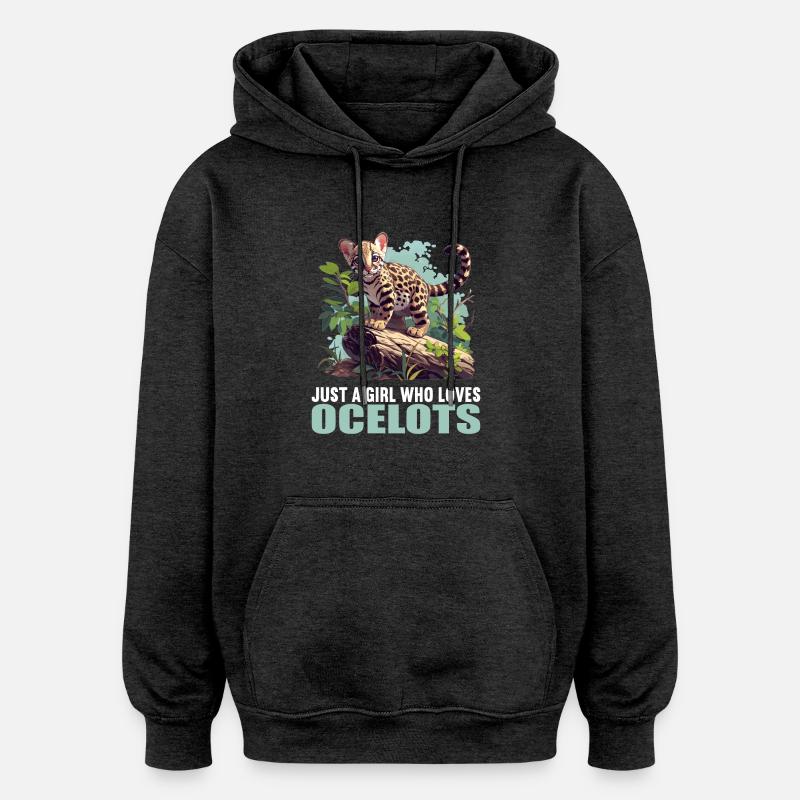 Ocelots Ocelot - Sweat à capuche oversize unisexe - charbon