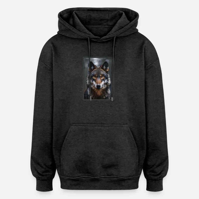 Loups Loup - Sweat à capuche oversize unisexe - charbon