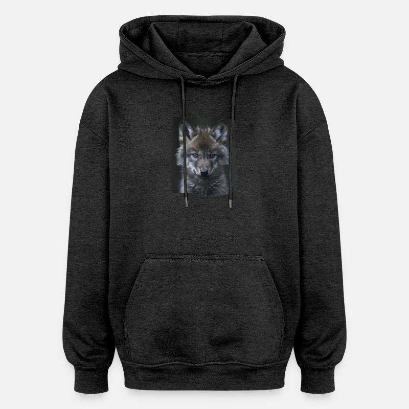 Wölfe Wolf - Oversized Unisex Hoodie - Anthrazit