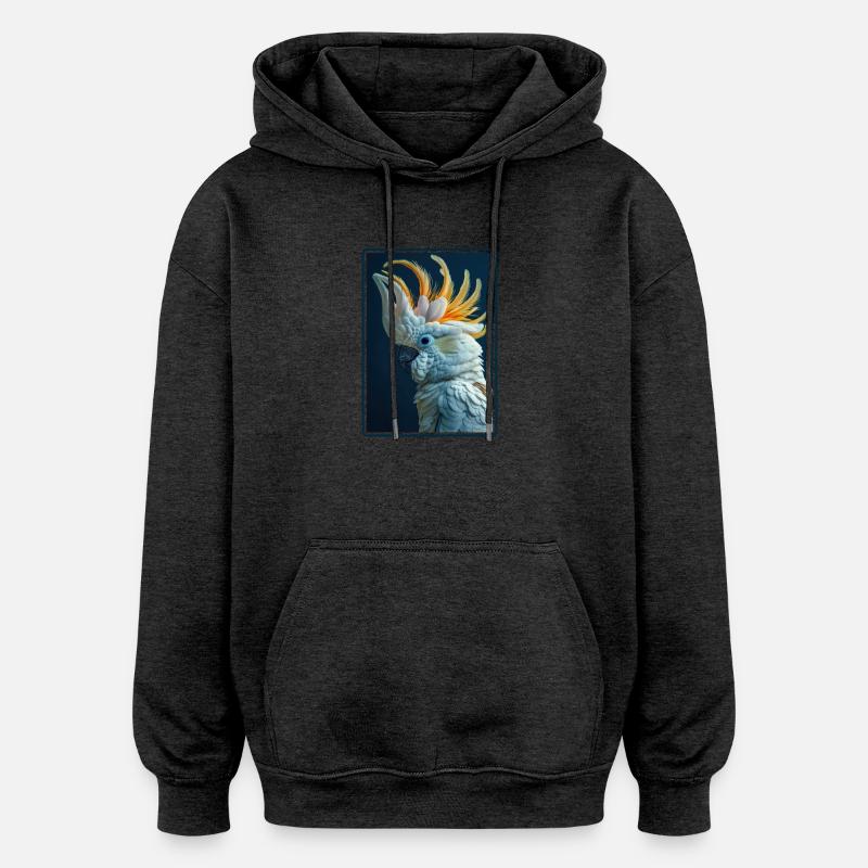 Cacatoès Cacatoès Cacatoès - Sweat à capuche oversize unisexe - charbon