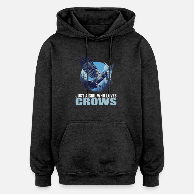 Krähen Krähe - Oversized Unisex Hoodie - Anthrazit