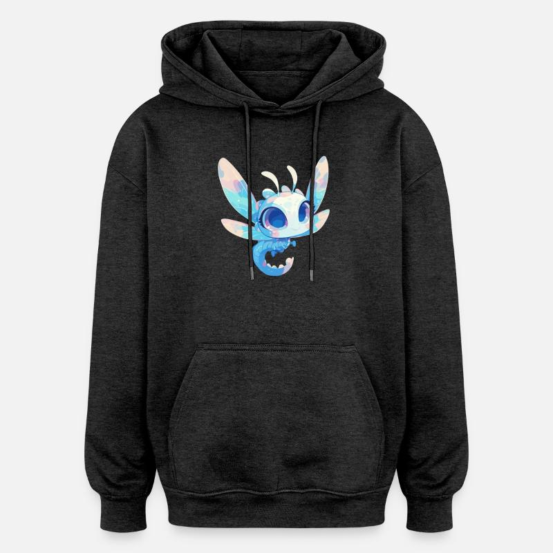 Libellules Libellule - Sweat à capuche oversize unisexe - charbon