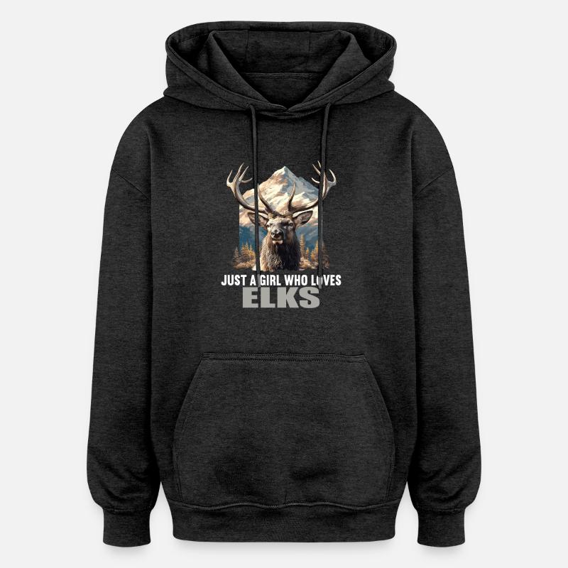 Alce Alce Alce - Felpa con cappuccio unisex oversize - antracite