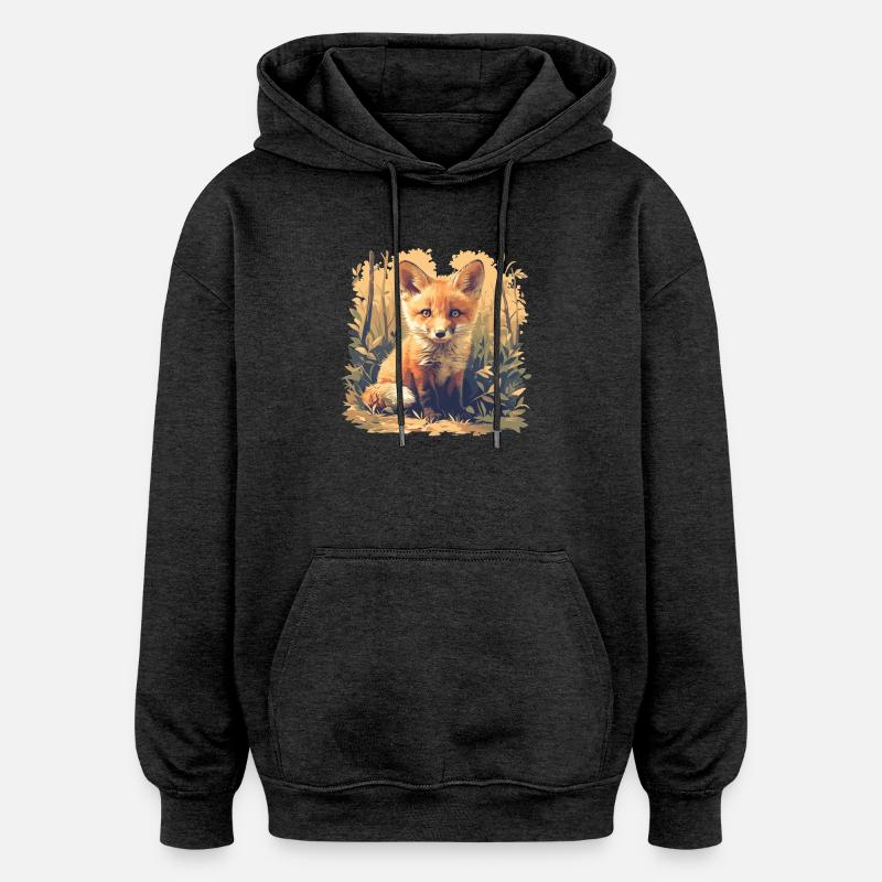 Renards Renard - Sweat à capuche oversize unisexe - charbon