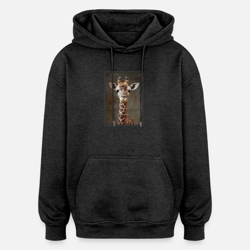 Girafes Girafe - Sweat à capuche oversize unisexe - charbon