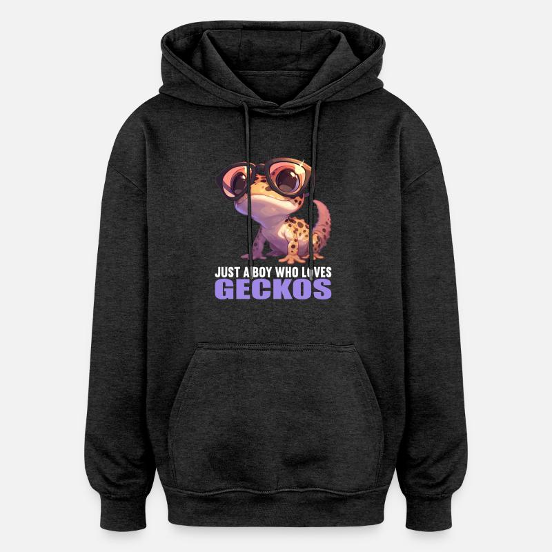 Geckos Geckos - Sweat à capuche oversize unisexe - charbon