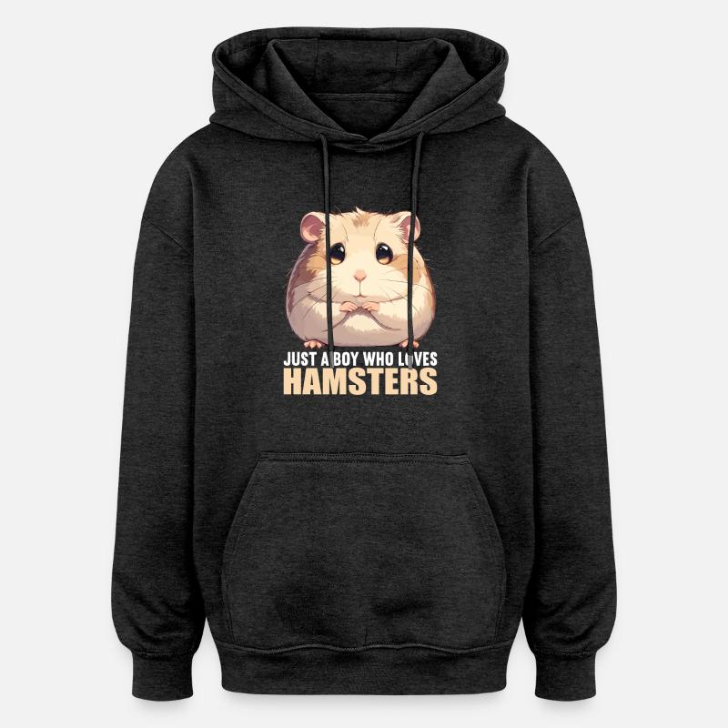 Hamster - Sweat à capuche oversize unisexe - charbon