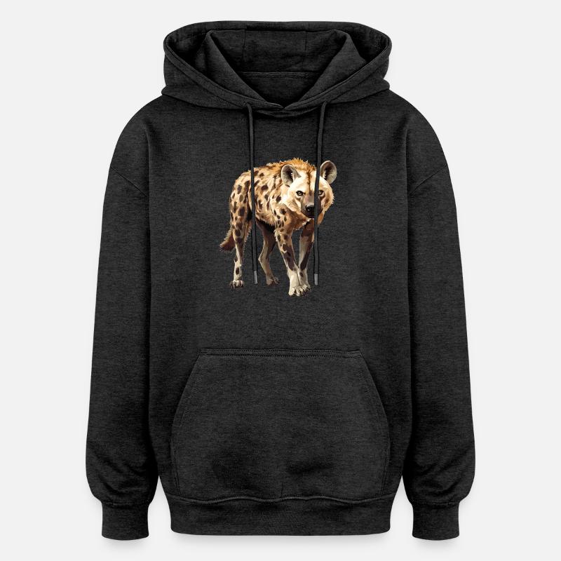 Hyène Hyène - Sweat à capuche oversize unisexe - charbon