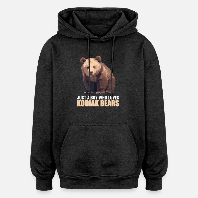 Ours Kodiak Ours Kodiak - Sweat à capuche oversize unisexe - charbon