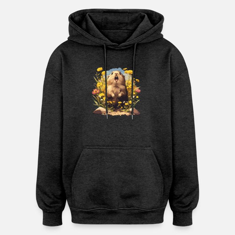 Lemmings Lemming - Sweat à capuche oversize unisexe - charbon