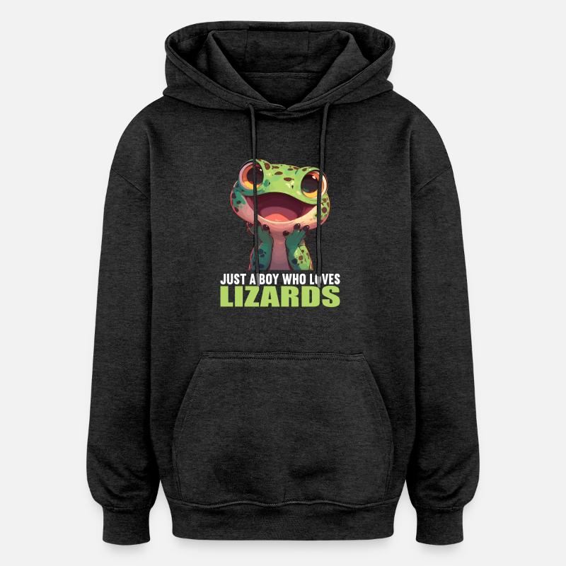 Eidechsen Eidechse - Oversized Unisex Hoodie - Anthrazit