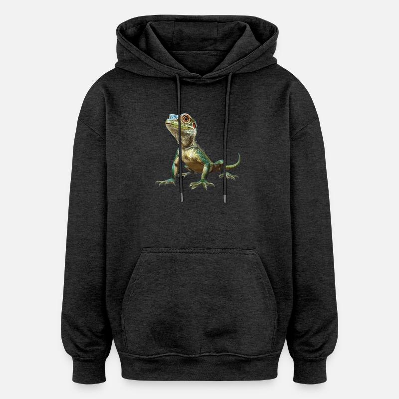 Lizards Lizard - Oversized Unisex Hoodie - charcoal grey