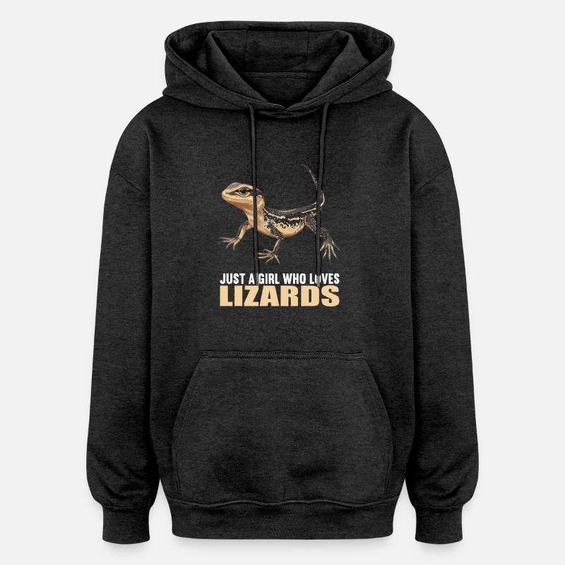 Eidechsen Eidechse - Oversized Unisex Hoodie - Anthrazit