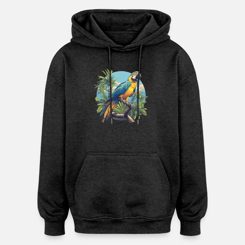 L’ère de l’ara - Sweat à capuche oversize unisexe - charbon