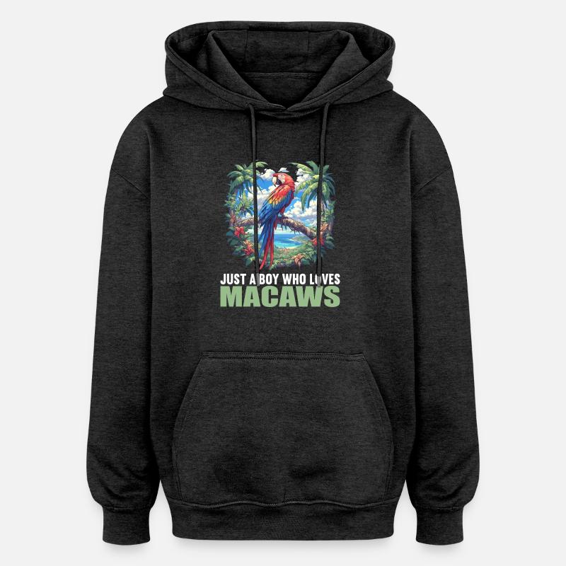 L’ère de l’ara - Sweat à capuche oversize unisexe - charbon