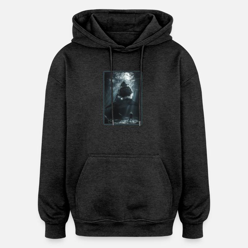 Mégalodons Megalodon - Sweat à capuche oversize unisexe - charbon
