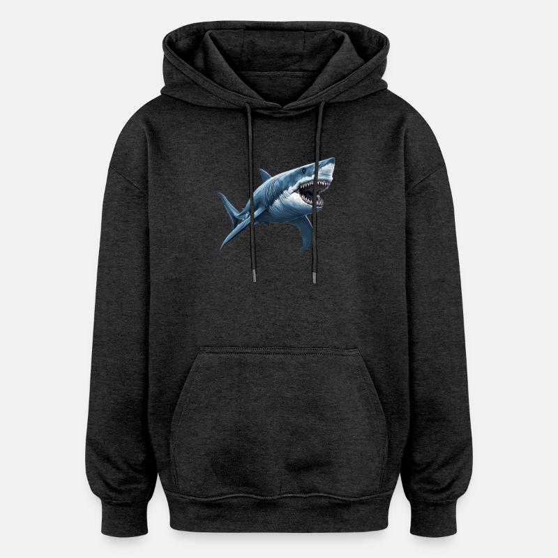 Requins Requin - Sweat à capuche oversize unisexe - charbon