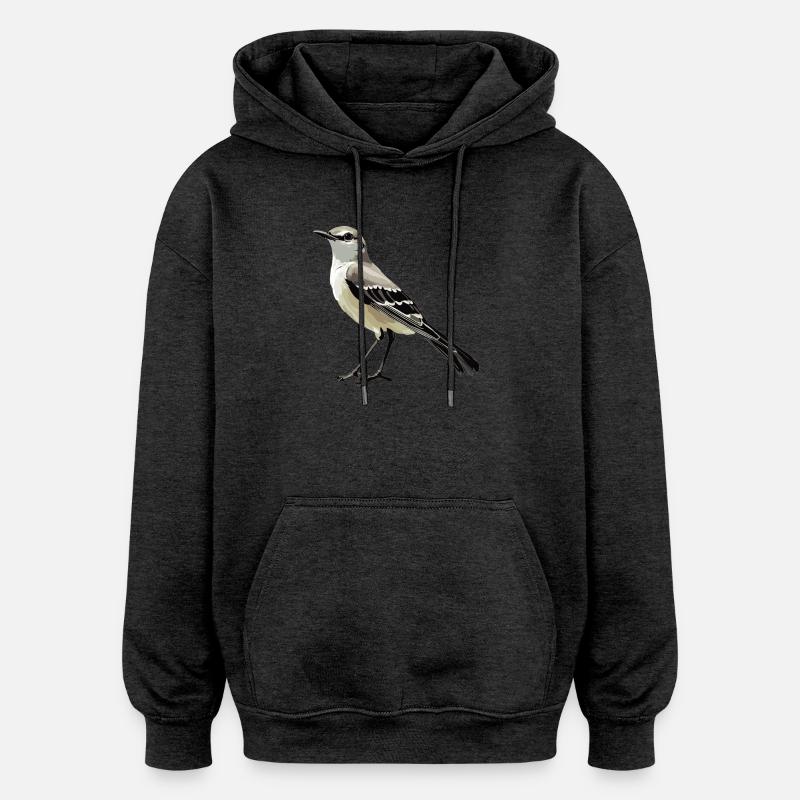 Oiseaux moqueurs Oiseaux moqueurs - Sweat à capuche oversize unisexe - charbon
