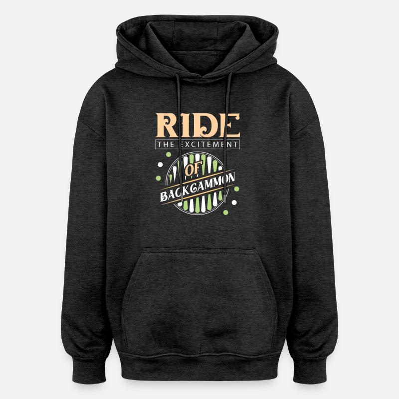 Backgammon Spiel - Oversized Unisex Hoodie - Anthrazit