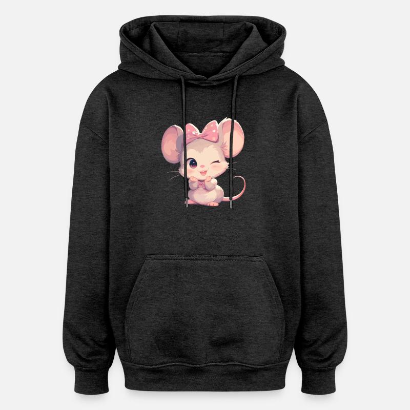 Mäuse Maus - Oversized Unisex Hoodie - Anthrazit