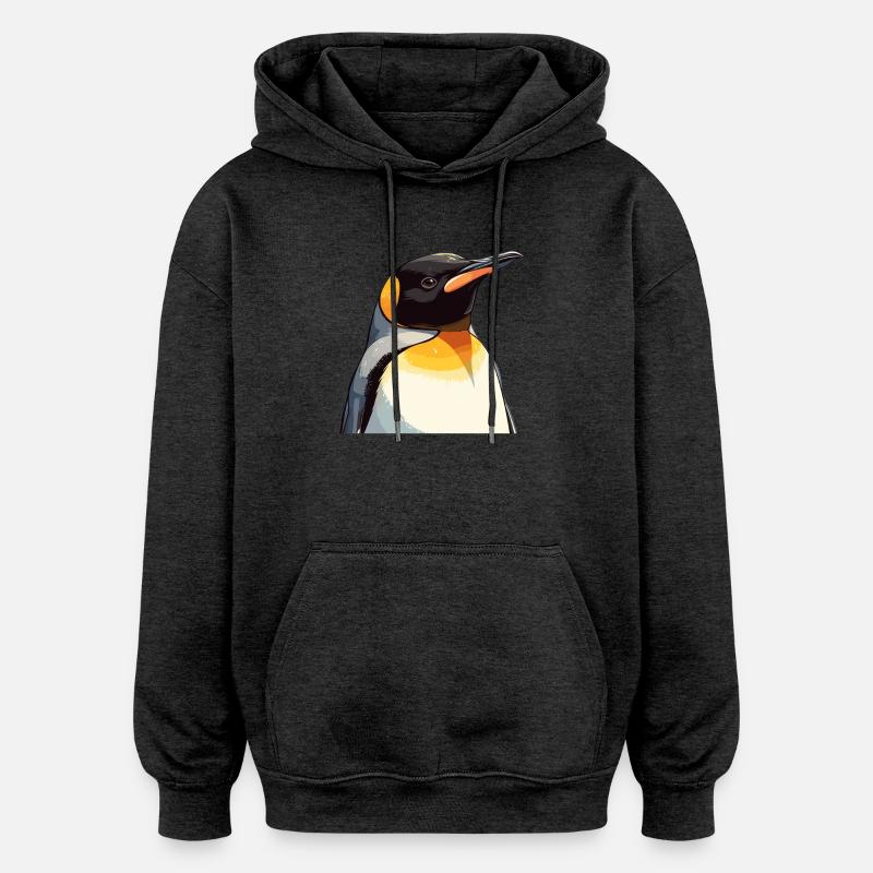 Pingouins Pingouin - Sweat à capuche oversize unisexe - charbon