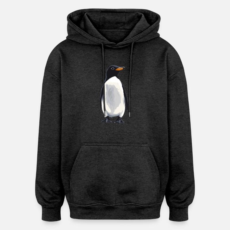 Pingouins Pingouin - Sweat à capuche oversize unisexe - charbon