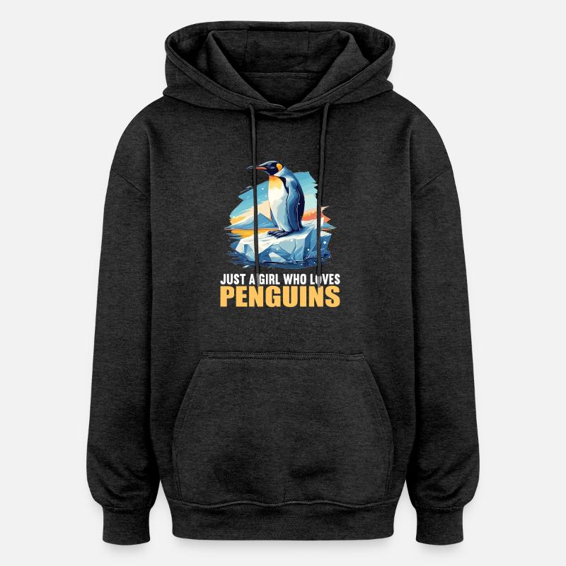 Pingouins Pingouin - Sweat à capuche oversize unisexe - charbon