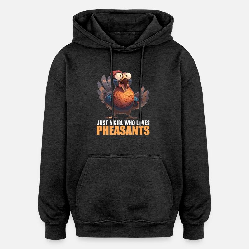 Faisans Faisan - Sweat à capuche oversize unisexe - charbon