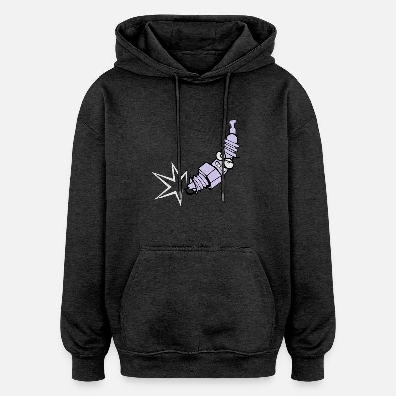 Zündkerze mit Farbänderungsfunktion - Oversized Unisex Hoodie - Anthrazit