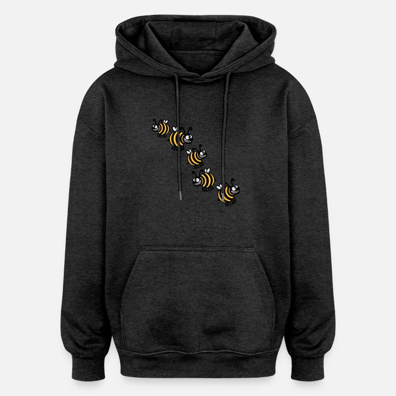Dicke Verrückte Bienen - Oversized Unisex Hoodie - Anthrazit
