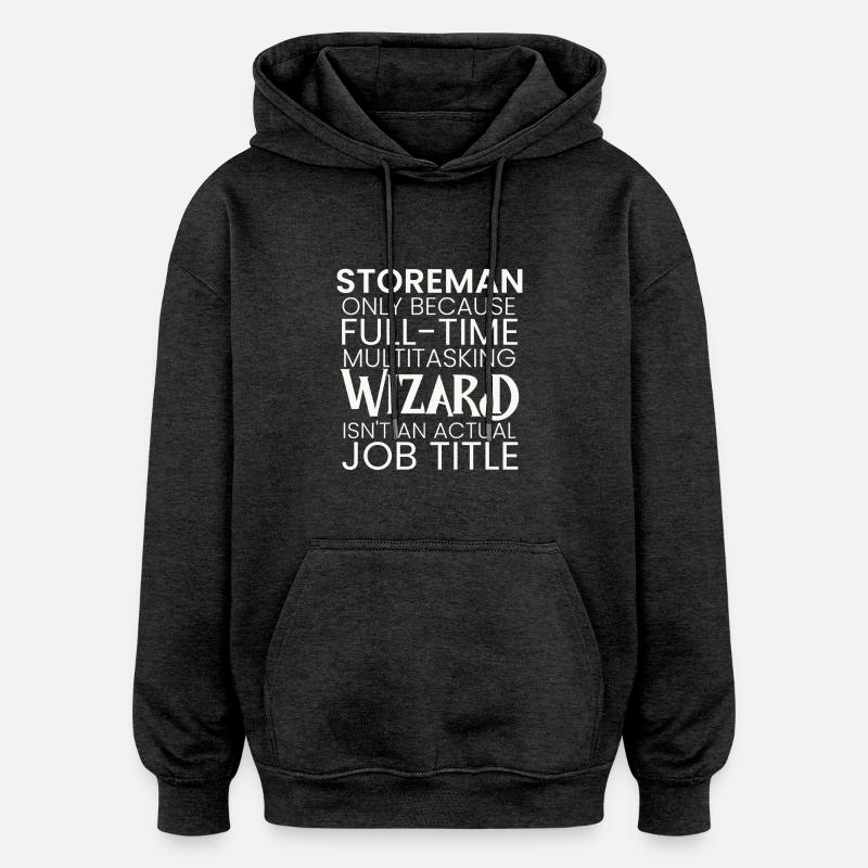 Storeman multitasking Wizard - Oversized Unisex Hoodie - Anthrazit
