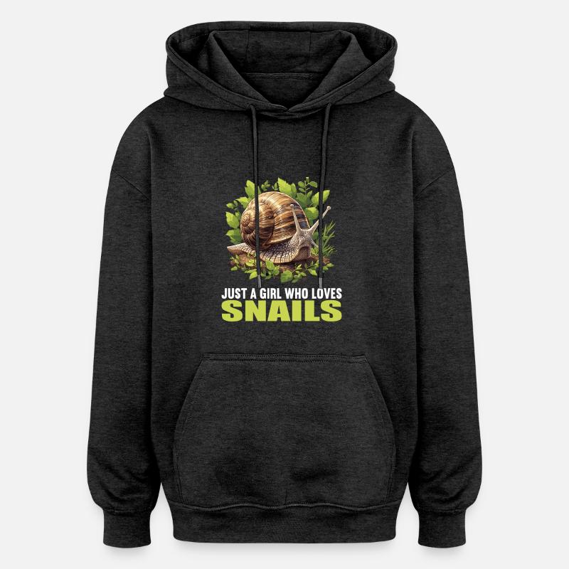 Escargots Escargot - Sweat à capuche oversize unisexe - charbon