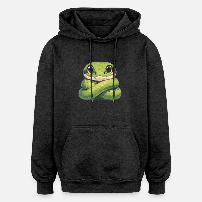 Serpents Serpent - Sweat à capuche oversize unisexe - charbon