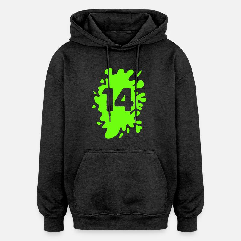 Klecks 14 - Oversized Unisex Hoodie - Anthrazit