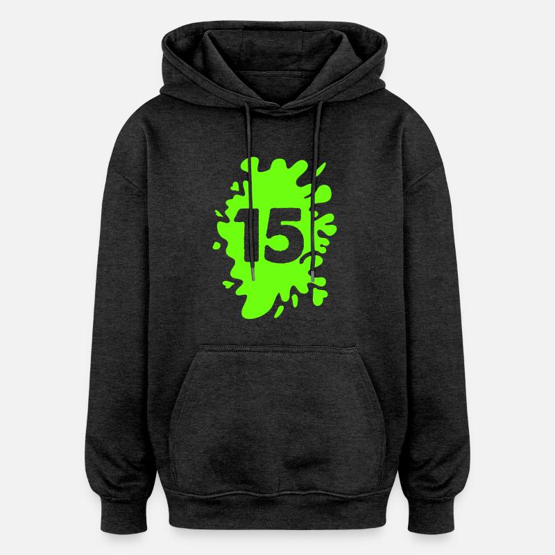 klecks 15 - Oversized Unisex Hoodie - Anthrazit