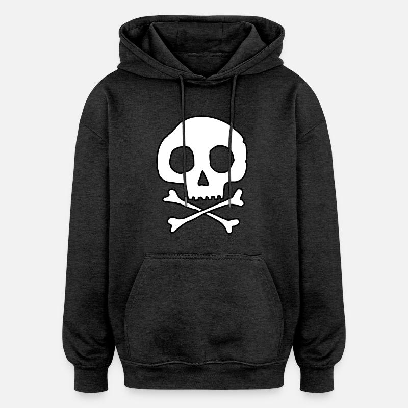 Schädel und Knochen - Oversized Unisex Hoodie - Anthrazit