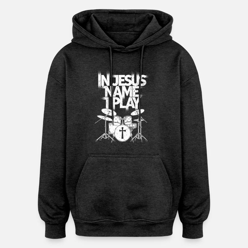 Dynamics in worship - Oversized Unisex Hoodie - charcoal grey