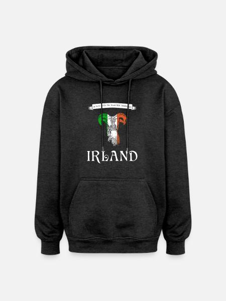Ireland Ireland Irish - Oversized Unisex Hoodie - charcoal grey