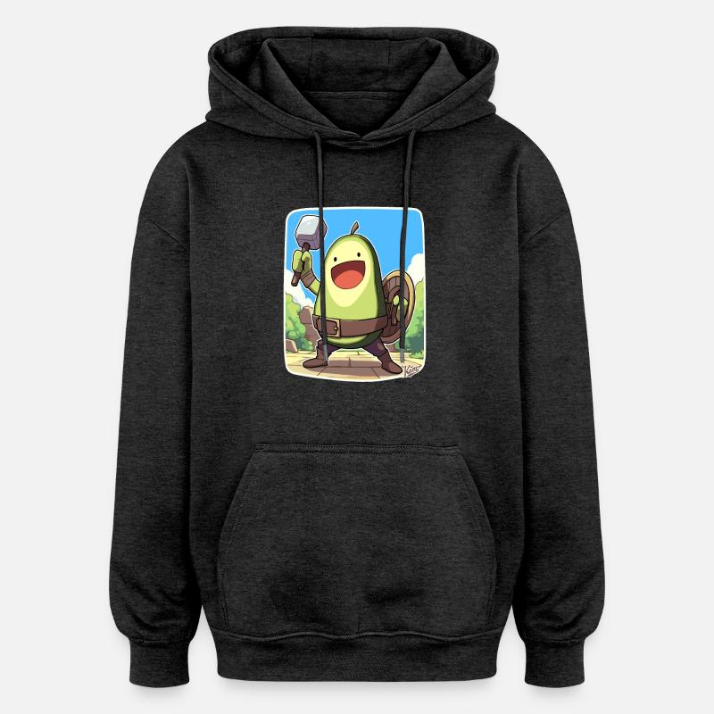 Drôle de guerrier avocat - Sweat à capuche oversize unisexe - charbon