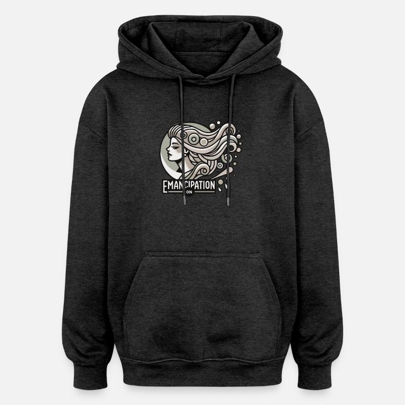 Emanzipation an - Oversized Unisex Hoodie - Anthrazit