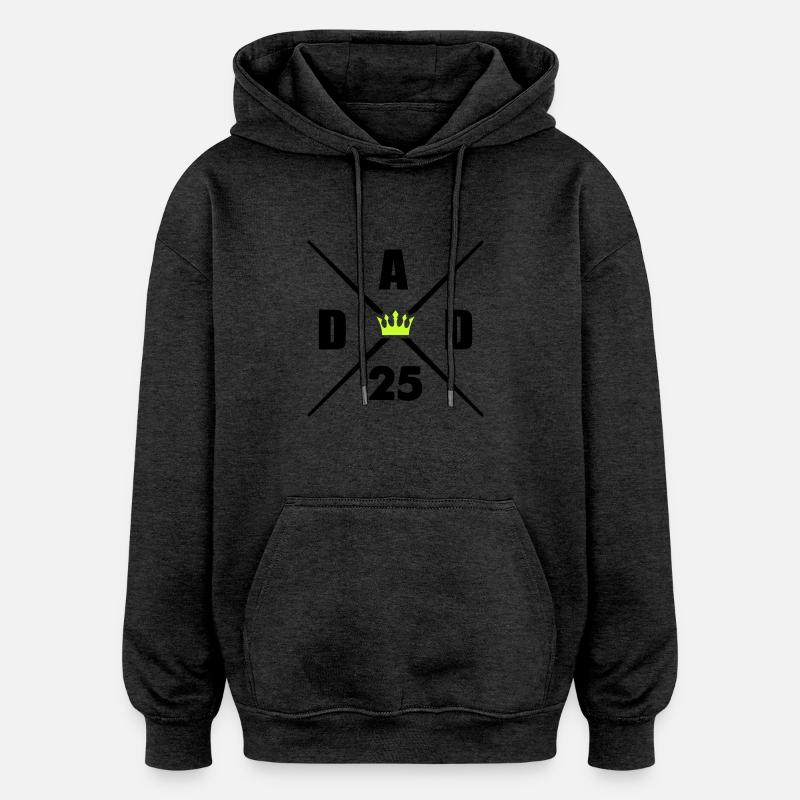 papa 25 - Sweat à capuche oversize unisexe - charbon