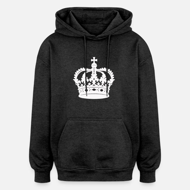 krone - Oversized Unisex Hoodie - Anthrazit