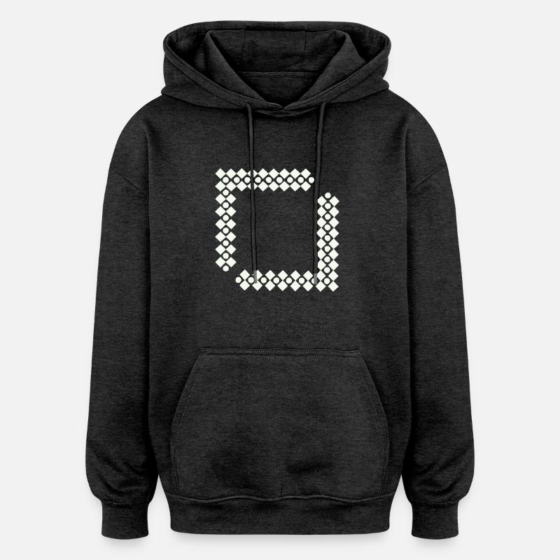 Motif Vriereck - Sweat à capuche oversize unisexe - charbon