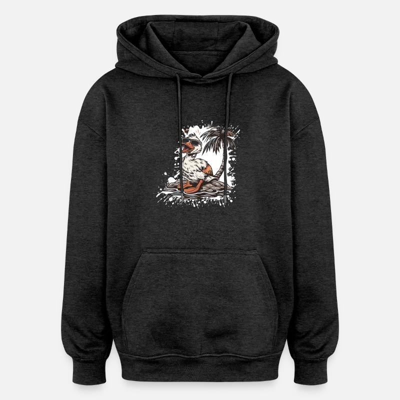Vacances d’été au canard - Sweat à capuche oversize unisexe - charbon