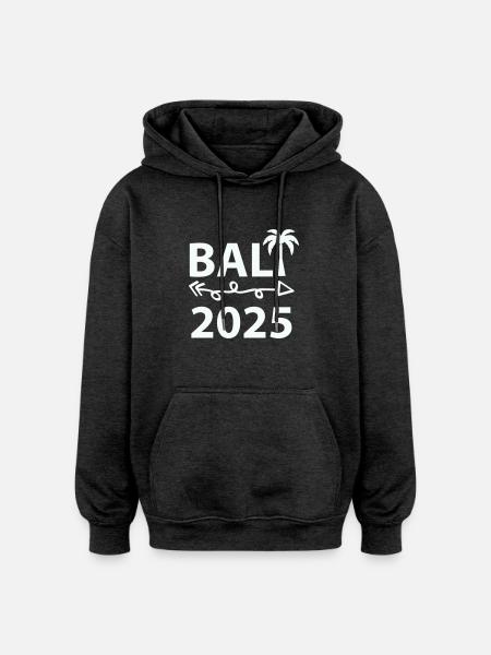 Bali 2025 - Sweat à capuche oversize unisexe - charbon